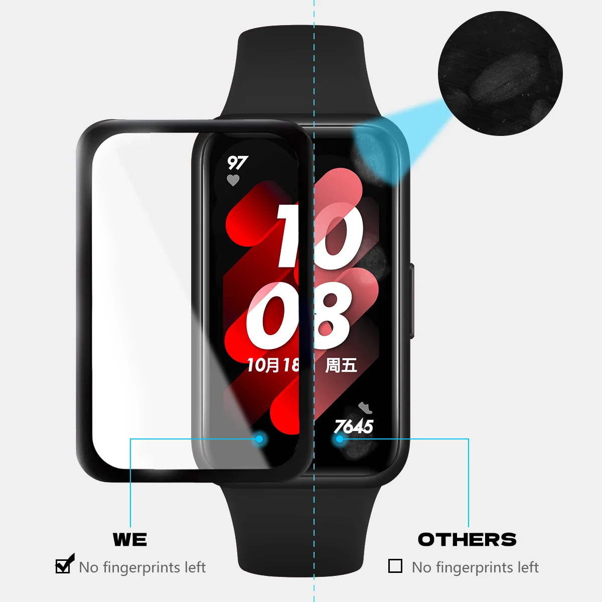 20D Screen Protector for Samsung Galaxy Fit3 Anti-scratch Film for Galaxy Fit 3 Full Coverage Ultra-HD Protective Film(Not Glass image 3