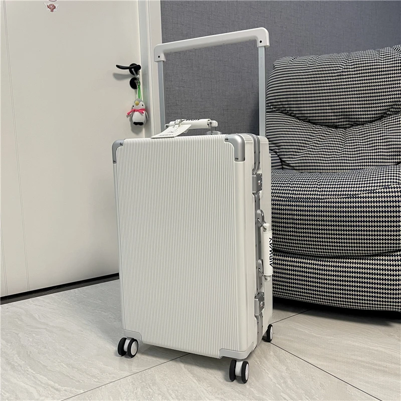 High-end fashion aluminum frame luggage export Japan super quiet universal wheel travel box 20 "men's and women's pull rod box