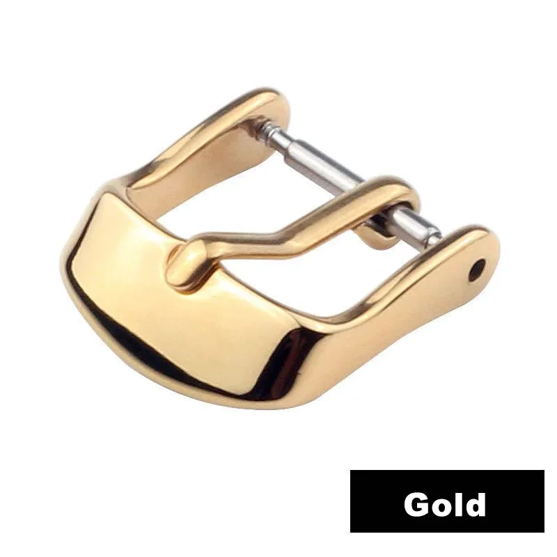 Stainless Steel Watch Buckle 14 16 18 20 22mm for Strap Pin Buckle Strap Buckle Black Gold Silver Rose Strap Clasp Accessories