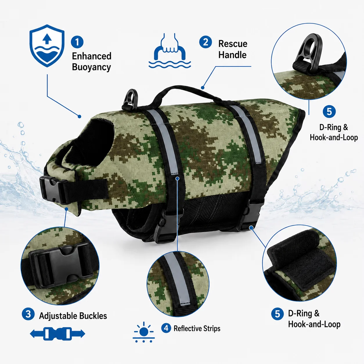 Chaleco Salvavidas para Perros - Dog Life Jacket Vest Buoyancy Handle reseña y precio