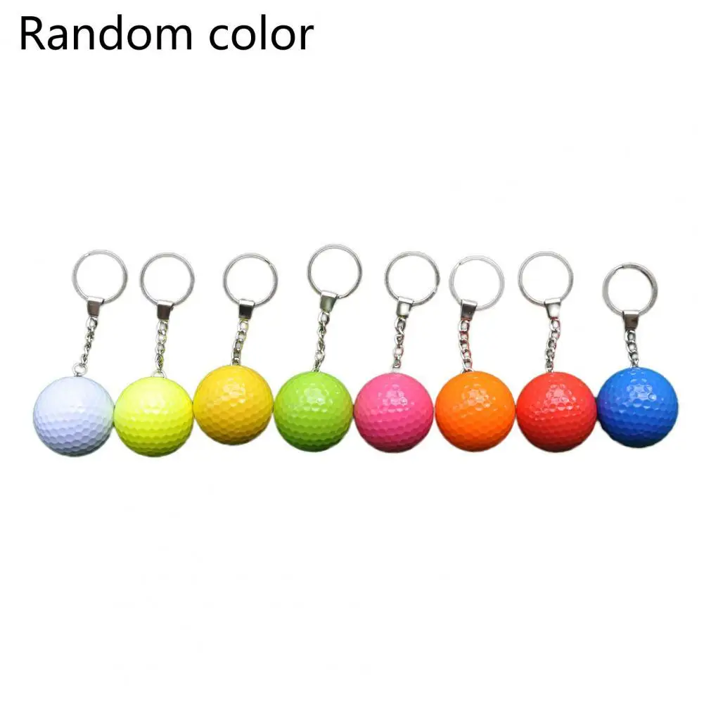 Golf Ball Shape Pendant Keychain Sports Keychain Car Key Chain Key Ring Colorful Sturdy Golf Ball Shape Pendant Key Chain Gifts