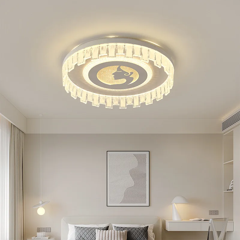 Luxury Circle Acrylic Ceiling Lamp Modern Personality Art LED Light for Master Bedroom Balcony Study Parlor Restaurant Luminaire
