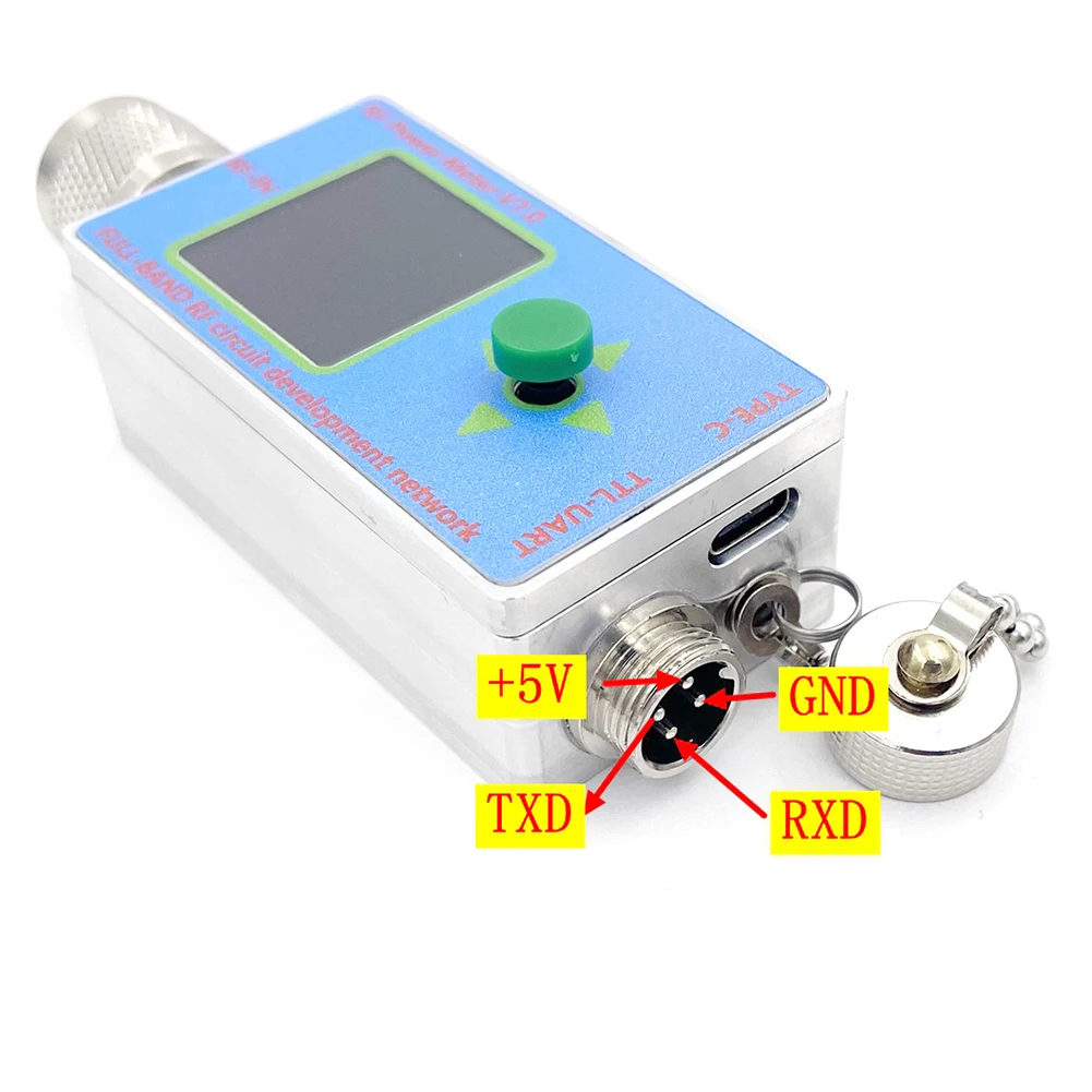 V7.0 RF السلطة متر 10Ghz كاشف الطاقة N-نوع موصل RF السلطة متر مجموعة USB-C ميناء RF قياس الطاقة