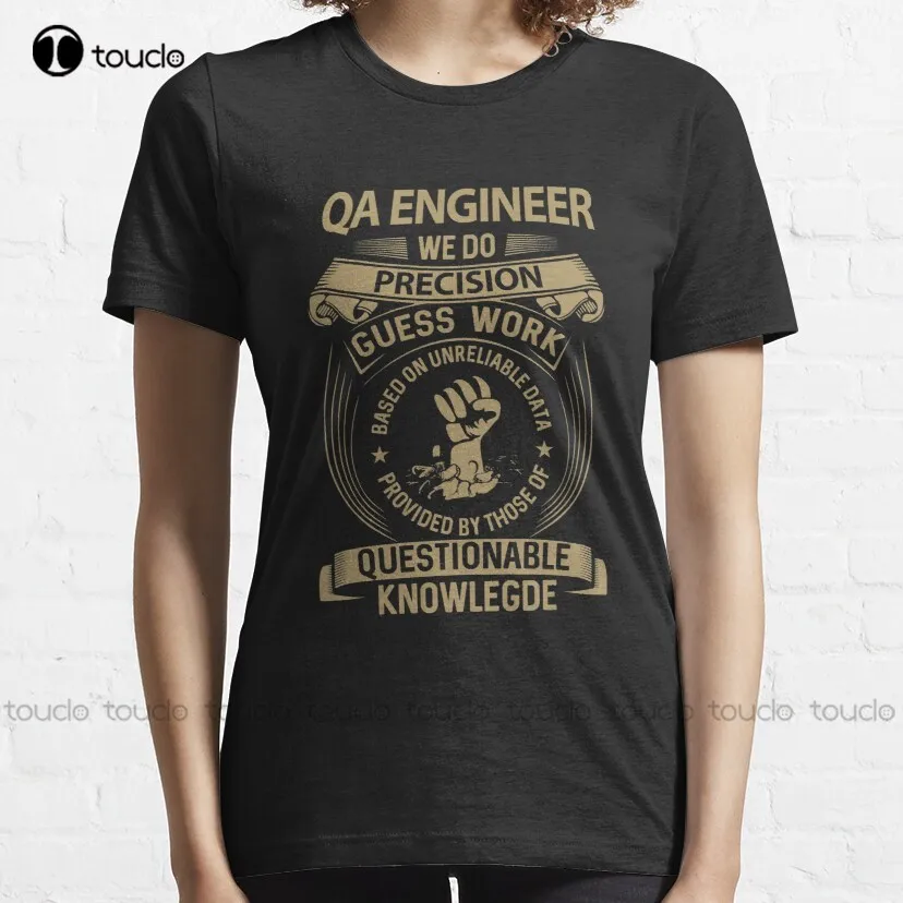 Qa Engineer T-Shirt Black Button Up Shirt Women Creative Funny Shirt Funny Art Harajuku Streetwear Cartoon All Seasons Retro New