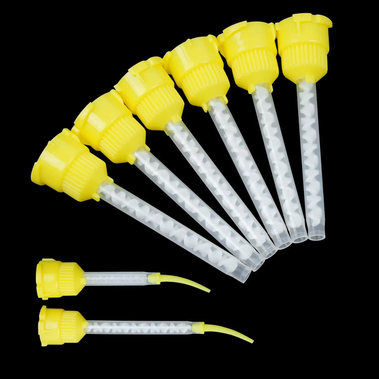50pcs/Lot Dental Mixing Tips Impression Materials Lab Denture Laboratory Color Tubes Disposable Silicone Rubber