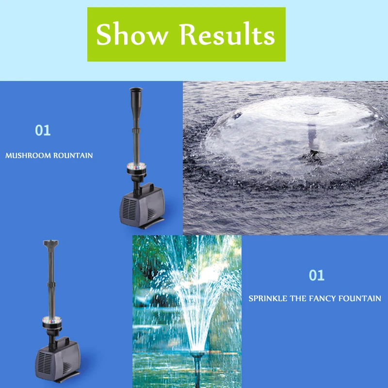 40w 3000l/h Aquarium Fish Pond Led Submersible Water Pump Garden Fountain Pump With Led Color Changing Fountain 220V