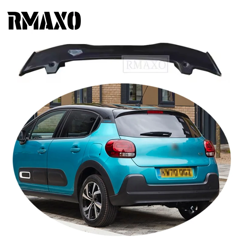 For Citroen C3 Spoiler 2018 2019 2020 2021 Citroen C3 hatchback Car Rear Wing Primer Color Rear Spoiler