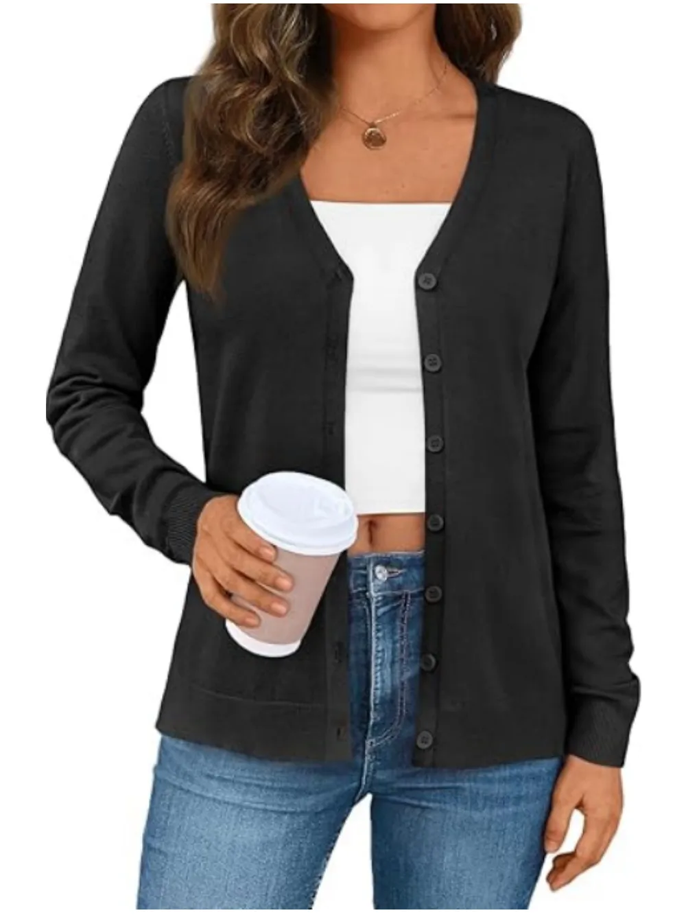 

Lightweight Sweater Cardigan Cashmere For Women Thick Warm for Winter for Daily and Businese Working Cotton Blend Casual Work