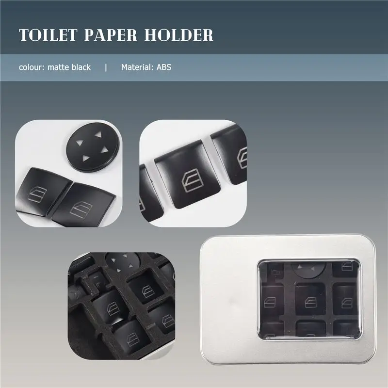 A73X-12PCS Car Door Armrest Window Switch Button Trim Cover Sticker For Mercedes Benz GLK ML GL A B C E G Class W204 X166