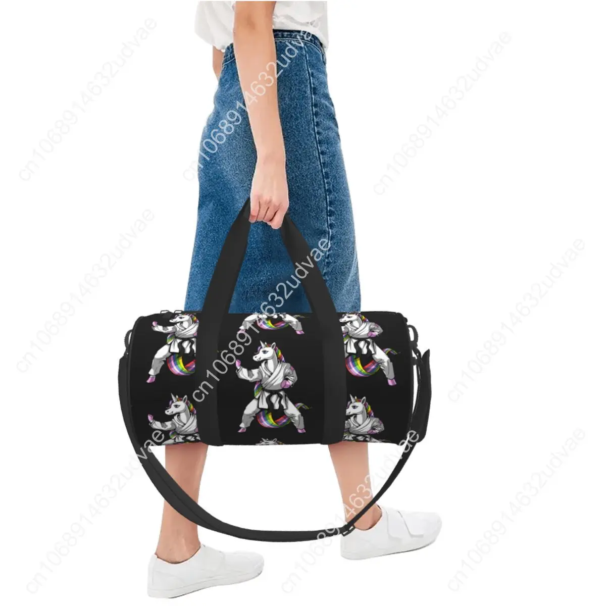 Unicorn Karate Sports Bags Martial arts Training Gym Bag with Shoes Graphic Handbags Couple Pattern Waterproof Fitness Bag