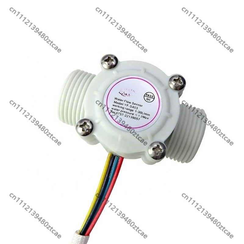 G3/4 Nylon Hall Flow Meter 1-30L/min, 50K NTC Reverse Flow Switch for Vending Machine