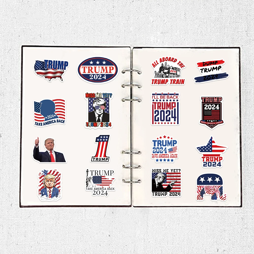 50PCS Funny Cartoon Trump Stickers Phone Computer Laptop Motorcycle Waterproof Graffiti Sticker Packs Decorative DIY