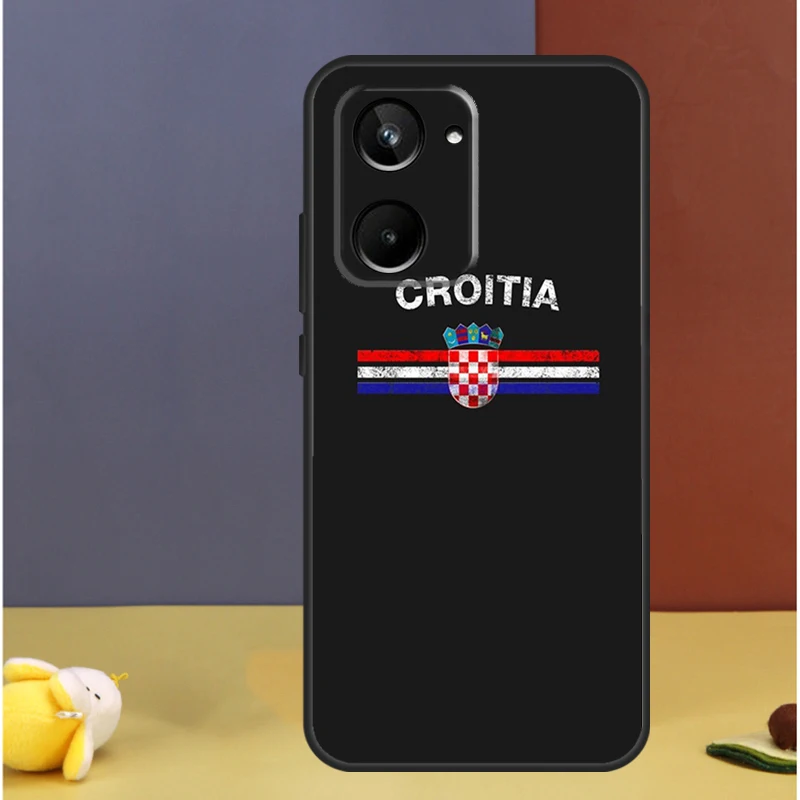 Croatia flag For Realme 11 Pro Plus 12 10 9 GT Neo 5 GT3 C53 C51 C30 C31 C33 C35 C11 C25s C21Y C55 Case