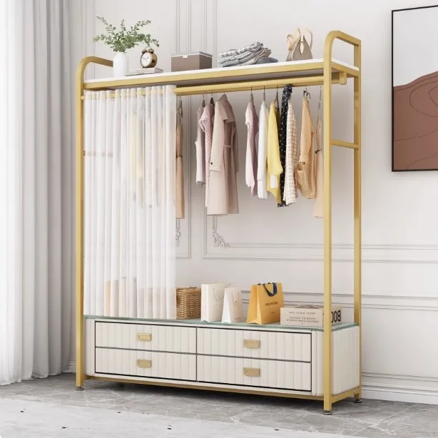 

Integrated coat rack, hanger and storage unit, household standing soft package, household clothes floor-standing clothes drying