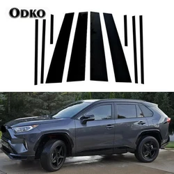 10Pcs/Set for TOYOTA RAV4 XA50 2019 2020 2021 2022 2023 Door Window Pillar Posts Trim Molding Cover Kit Decorative Accessories