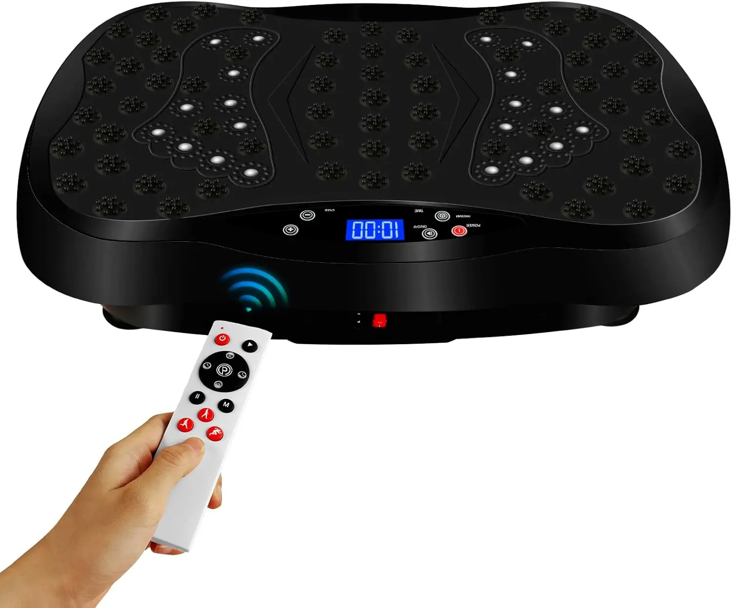 Máquina de ejercicio de placa de vibración con Control remoto, plataforma de vibración, máquina de entrenamiento de cuerpo entero, máquina de Fitness, reposapiés Mas