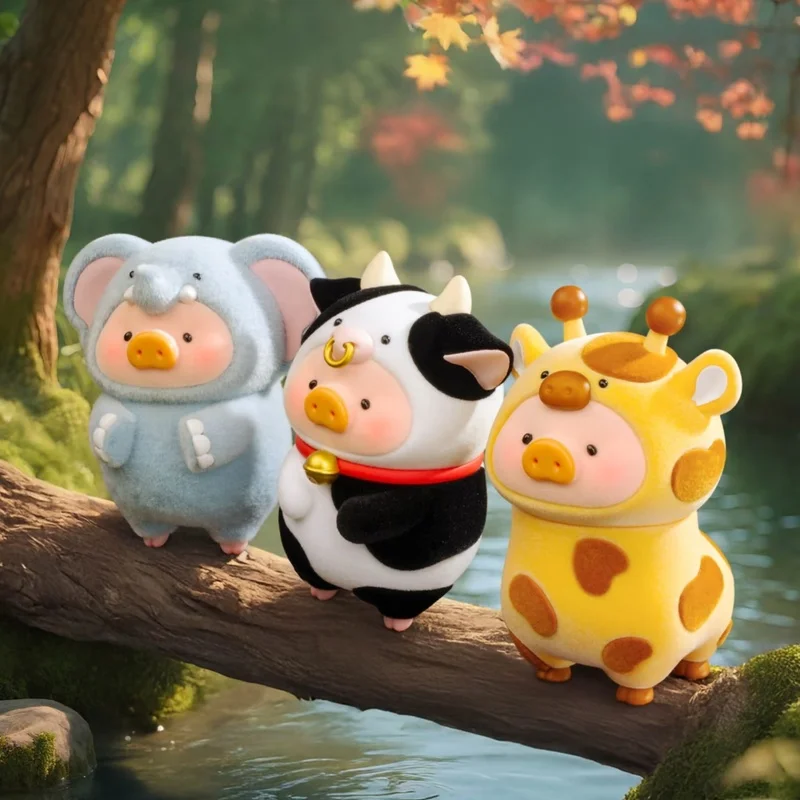 

Новая оригинальная консервированная свинья LuLu Pig Animal Party Series, модная игровая слепая коробка, модель ручной работы, кукла, настольный автомобиль, орнамент, подарок на заказ