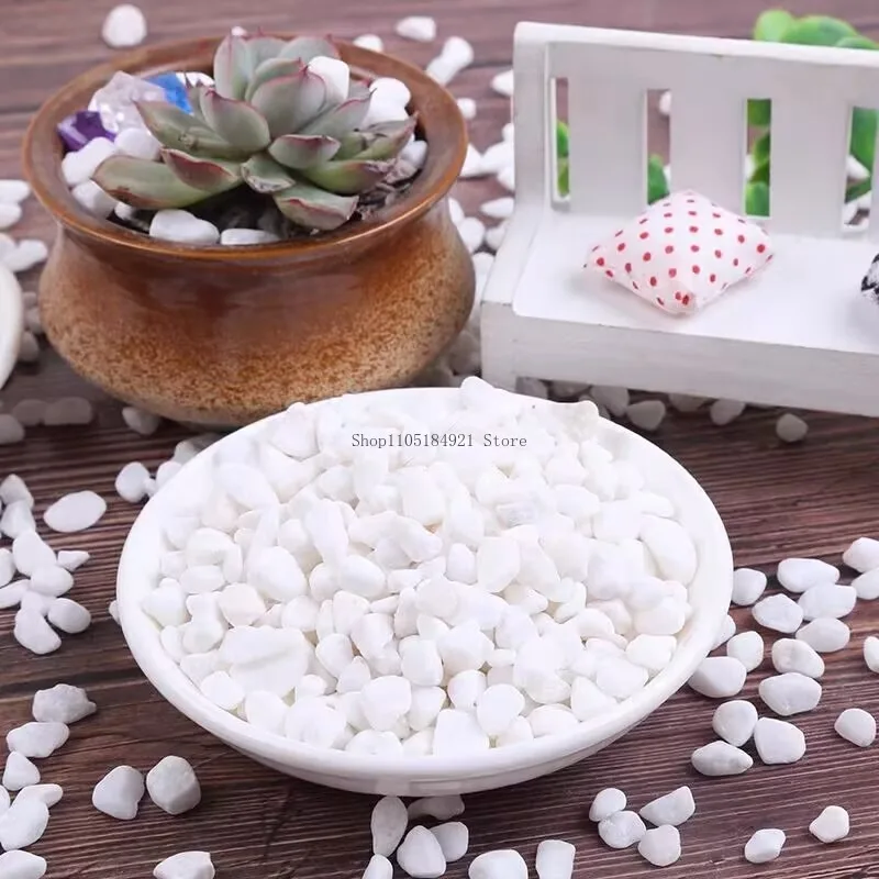 1kg Natural Selection Horticultural White Stone Interior Decoration Natural Landscaping Flower Planting Fish Tank Landscaping
