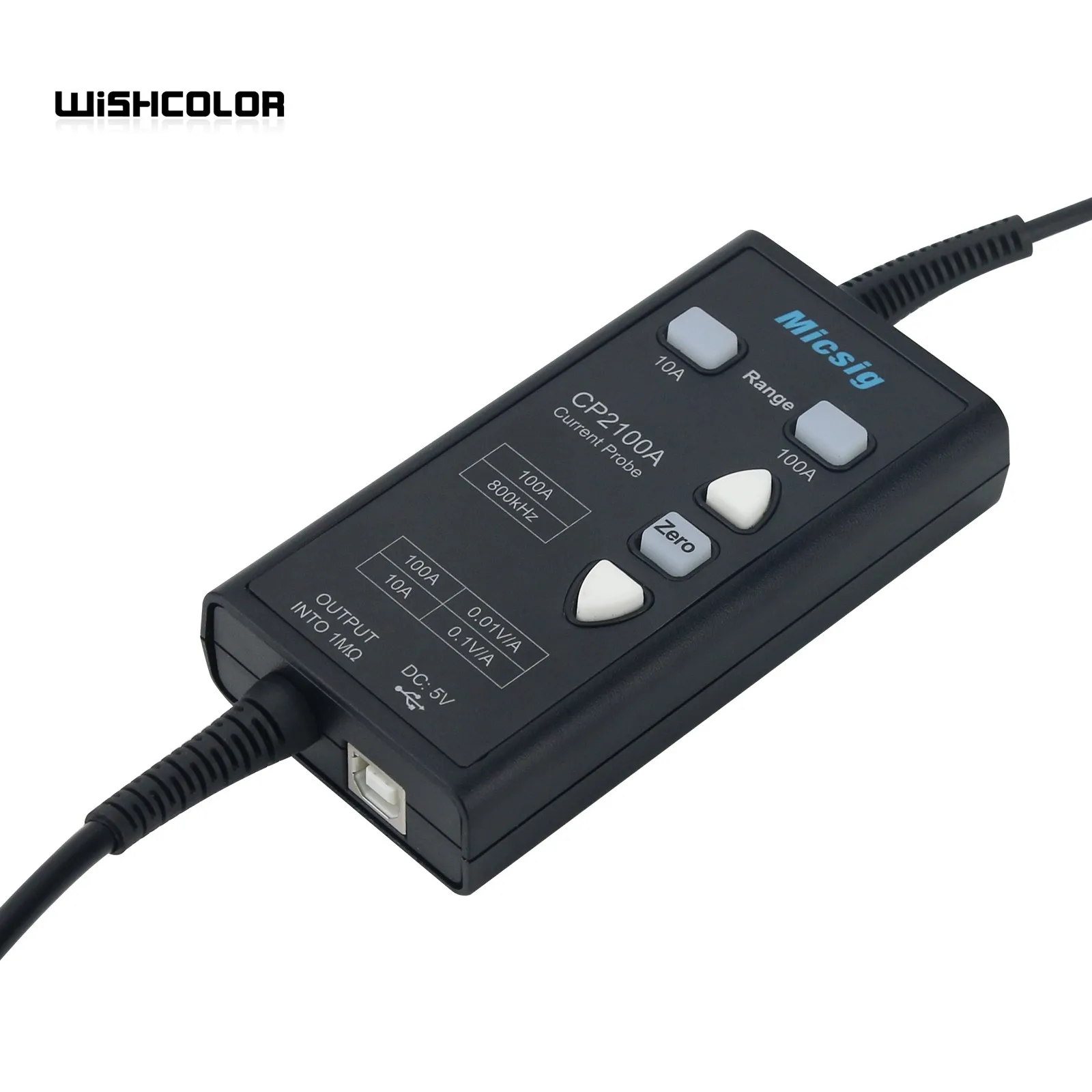 Micsig CP2100A 800 كيلو هرتز 10A/100A التيار المتناوب تيار مستمر التحقيق الحالي USB بالطاقة لراسم الذبذبات مع واجهة BNC