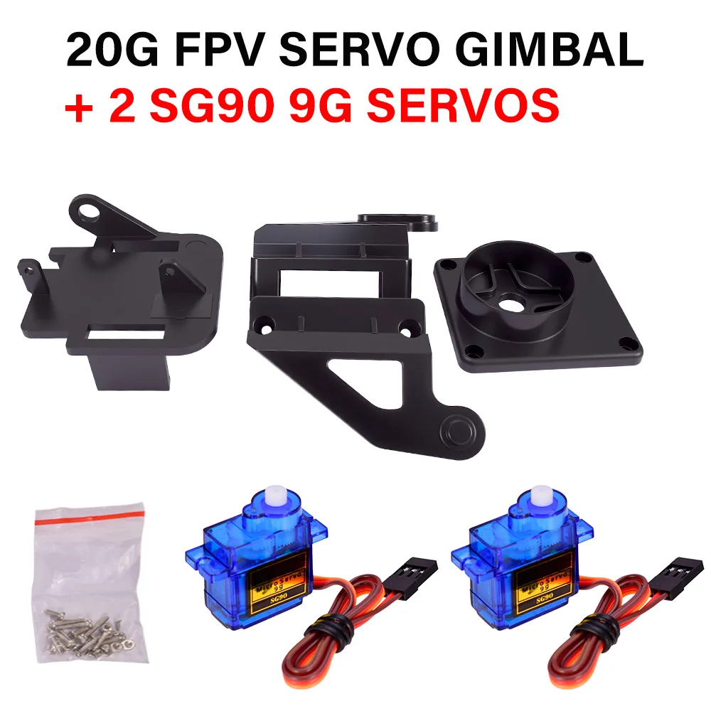9IMOD Mini Camera Platform 20G FPV Gimbal Anti-Vibration Camera Mount Dual Axis Servo Gimbal For 28x28mm Camera For FPV Aircraft gallery 5