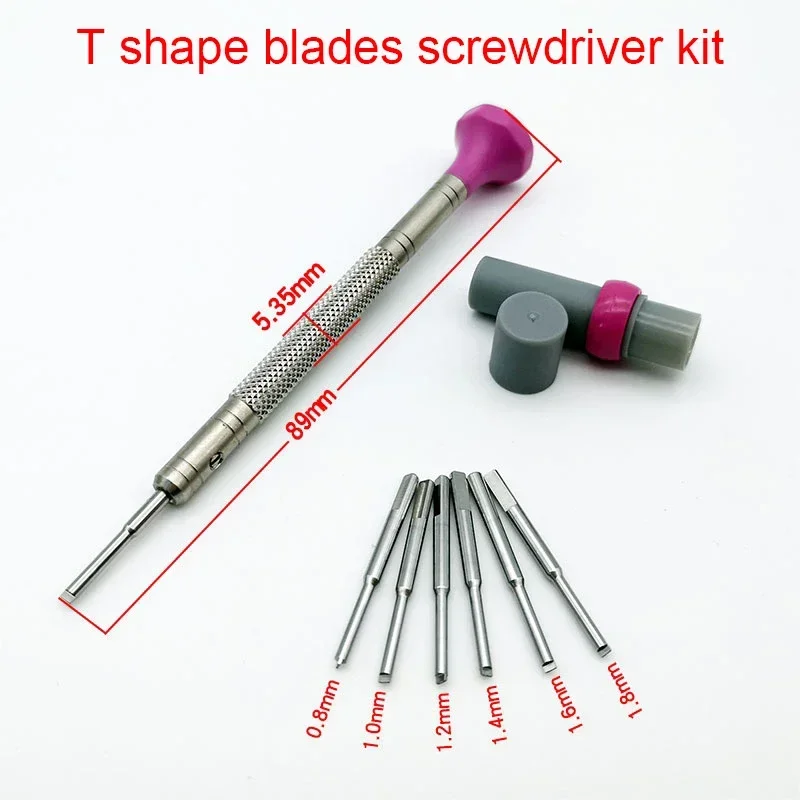 NFNF 6PCS Different Size Of T Shape Blades Screwdriver Kit For Removing Bracelet Srews Submariner,Daytona, Datejust, GMT, Daydat