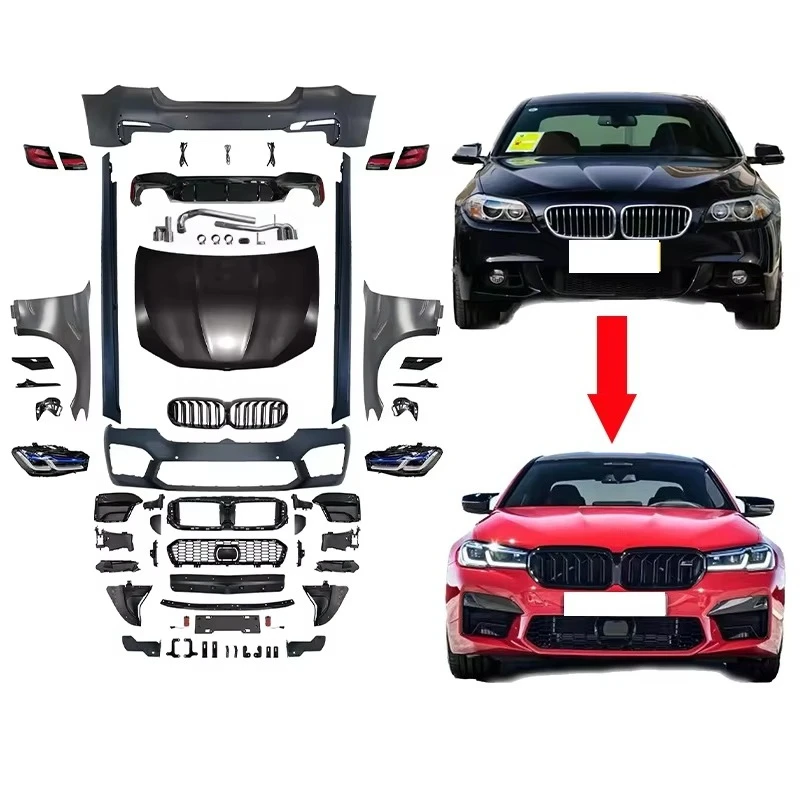 

For 5 Series F10 Modified M5 Front Bumper with Grill for Body Kit Car Bumper 2012-2018 Old to New for BMWcustom