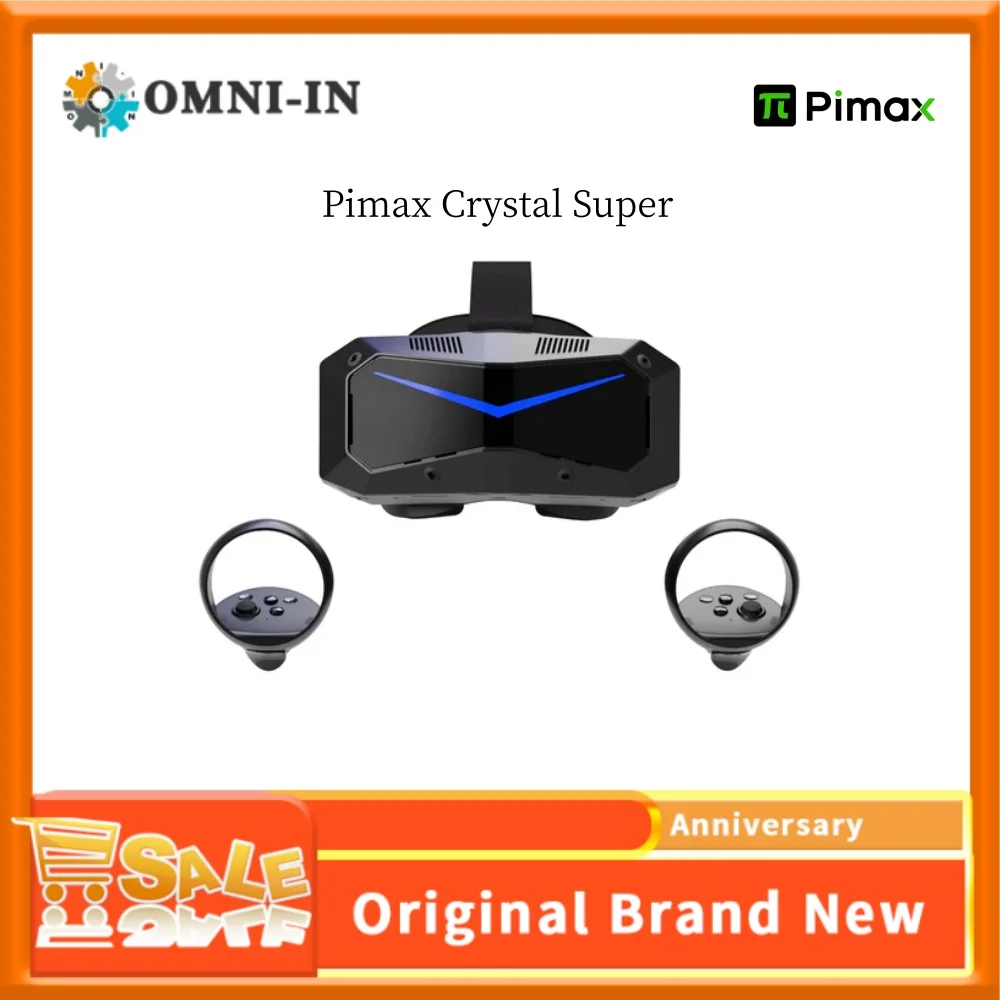 Pimax Crystal Super PCVR Headset – 3840x3840 Per Occhio, 127° FOV, 50 PPD, Per Simulazioni Di Volo E Giochi VR