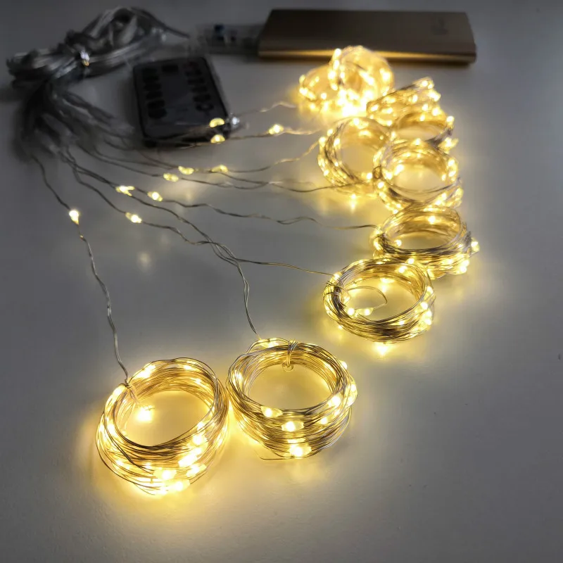 LED Vorhang String Lichter Windows Girlande Lampe 8 Flimmern Modi USB Girlande Weihnachten Fee Lichter Hochzeit Garten Innen Dekor