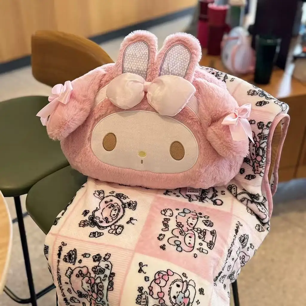 

Sanrio Plush Pillow Blanket My Melody Doll Hello Kitty Piano Kuromi Toy Cinnamoroll Pom Pom Purin Soft Cushion Gift For Kids