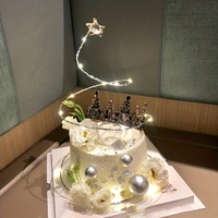 1pc-iron crystal spiral ball cake decoration