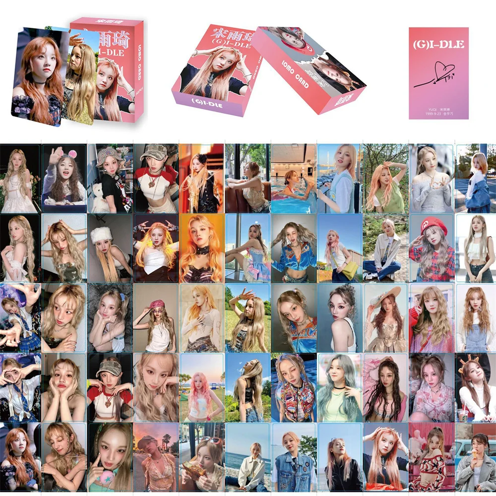 55PCS KPOP (G)I-DLE Postcard Member YUQI Solo Card Photocard Collection card For Fans Gifts