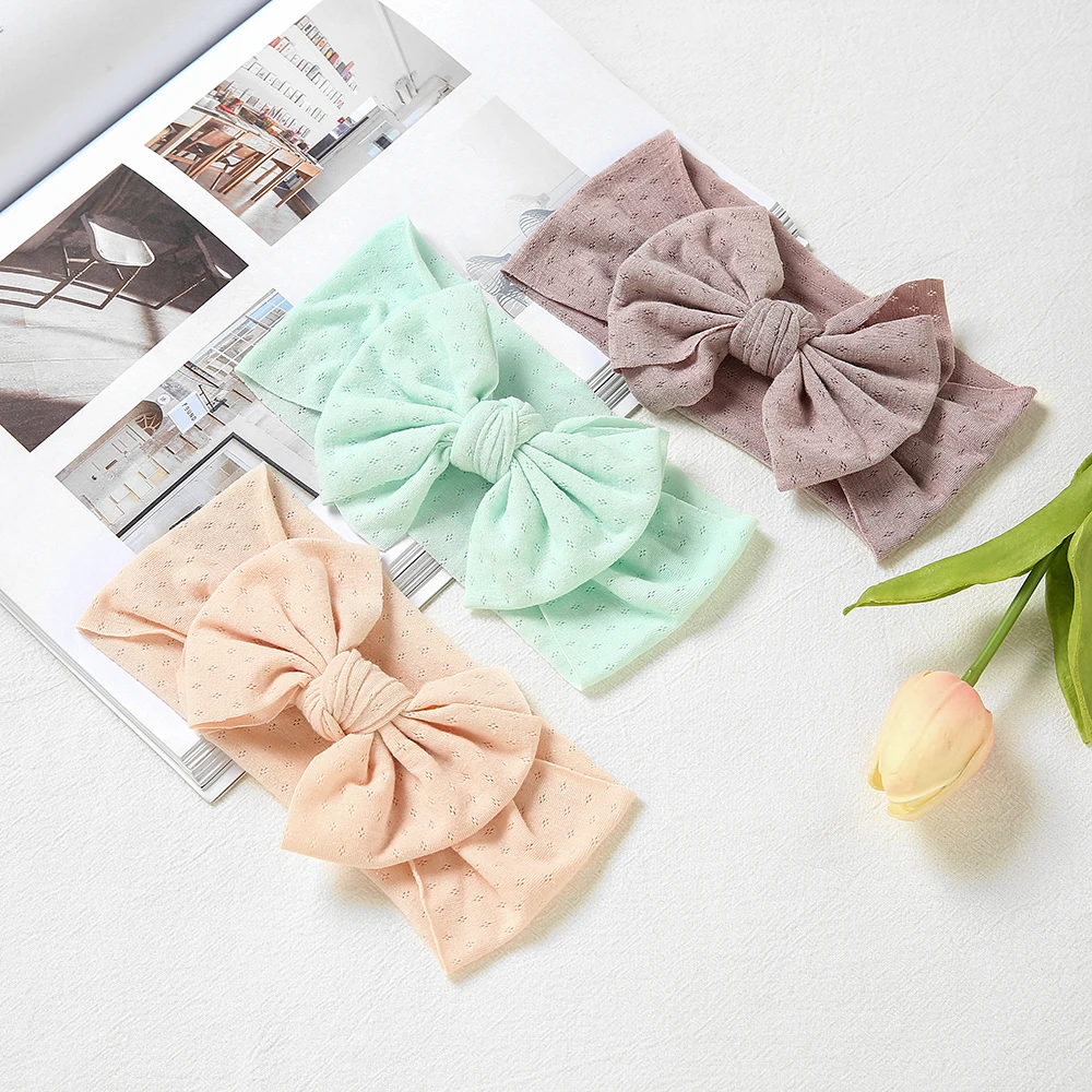 15 Colors Bow Baby Headband Bowknot Headwear Turban For Kids Hair Bands For Children Elastic Headwrap Baby Girl Hair Accessories