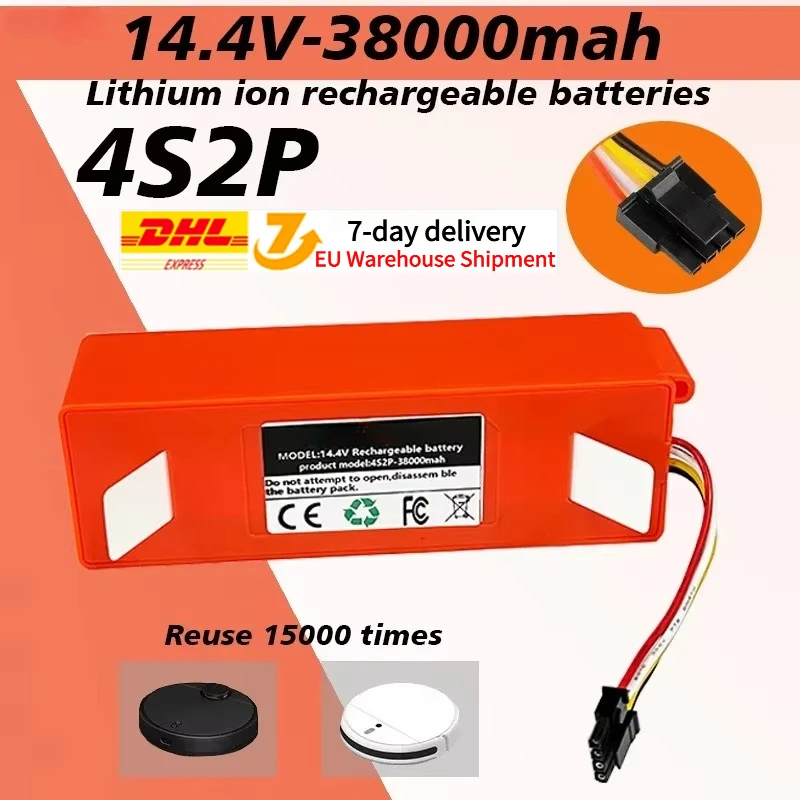 

14.4V Lithium ion Battery Vacuum Cleaner Battery Replacement For Mi Roborock S50 S51 S55 T4 T6 Universal Battery