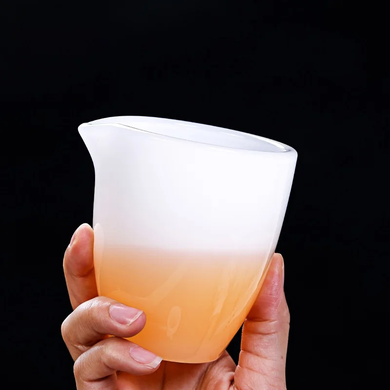 大容量ガラス製公共カップホームスタイルティーサーバー茶水分離功夫茶海杯茶分配器