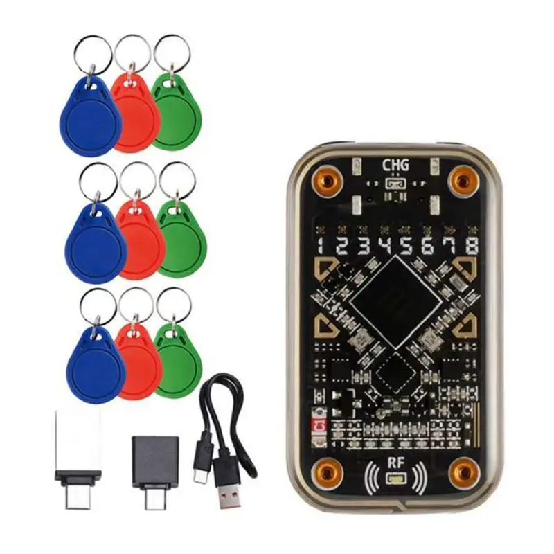 

[NEW A09R!】 Chameleon Ultra RFID Smart Chip Reader +9XCUID Keychain Contactless Smart Card Emulator 125Khz 13.56Mhz Decode