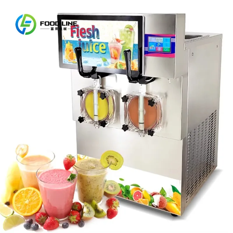 Customized Certified Commercial Ice Slushie Machine Multifunctional Smoothie Margarita Frozen Drink Vending Unit