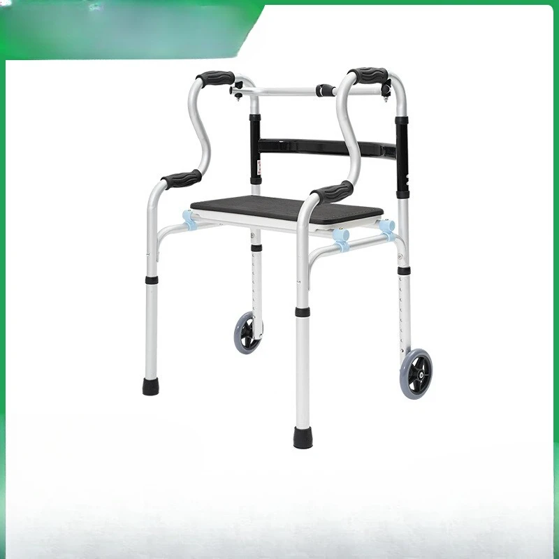 

Suitable for The Elderly Walker with Wheel Anti-skid Auxiliary Walker for The Elderly Walker Handrail Crutches