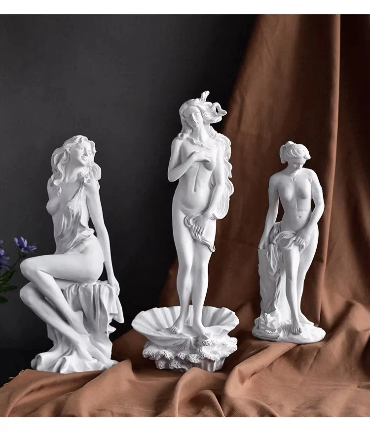 Aphrodite Sculpture Greek Goddess Statue Human Body Figurine Art Ornaments Venus Figurine Office Bookcase Living Room Home Decor