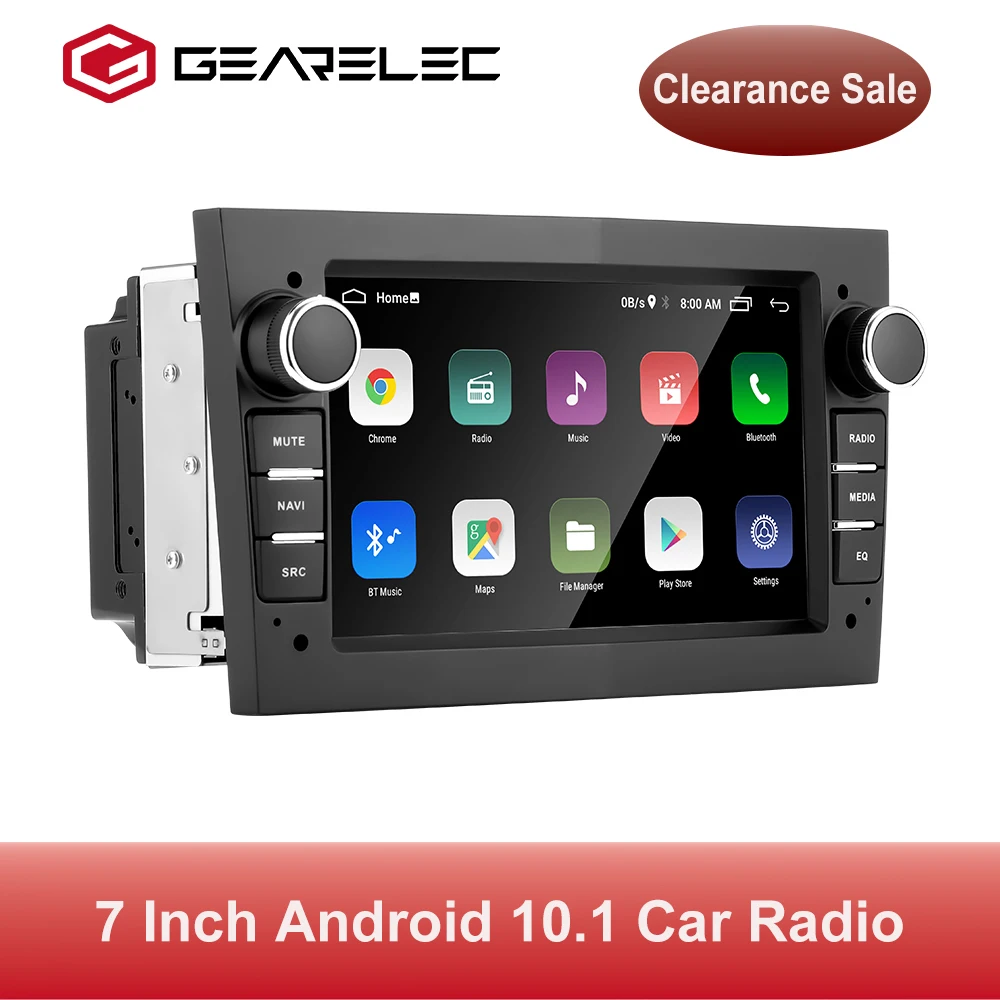 

GEARELEC Car Radio Android 10 7 Inch Screen With Bluetooth WiFi GPS Navigation RDS AM FM Radio Receiver Multimedia MP5 Player