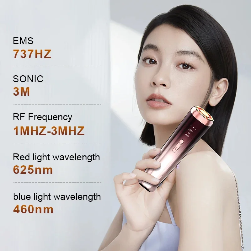 2024 Home Use Beauty Device RF Ems Face Lifting massager with led Skin care LED Tightening Machine Rf Beauty Instrument for face