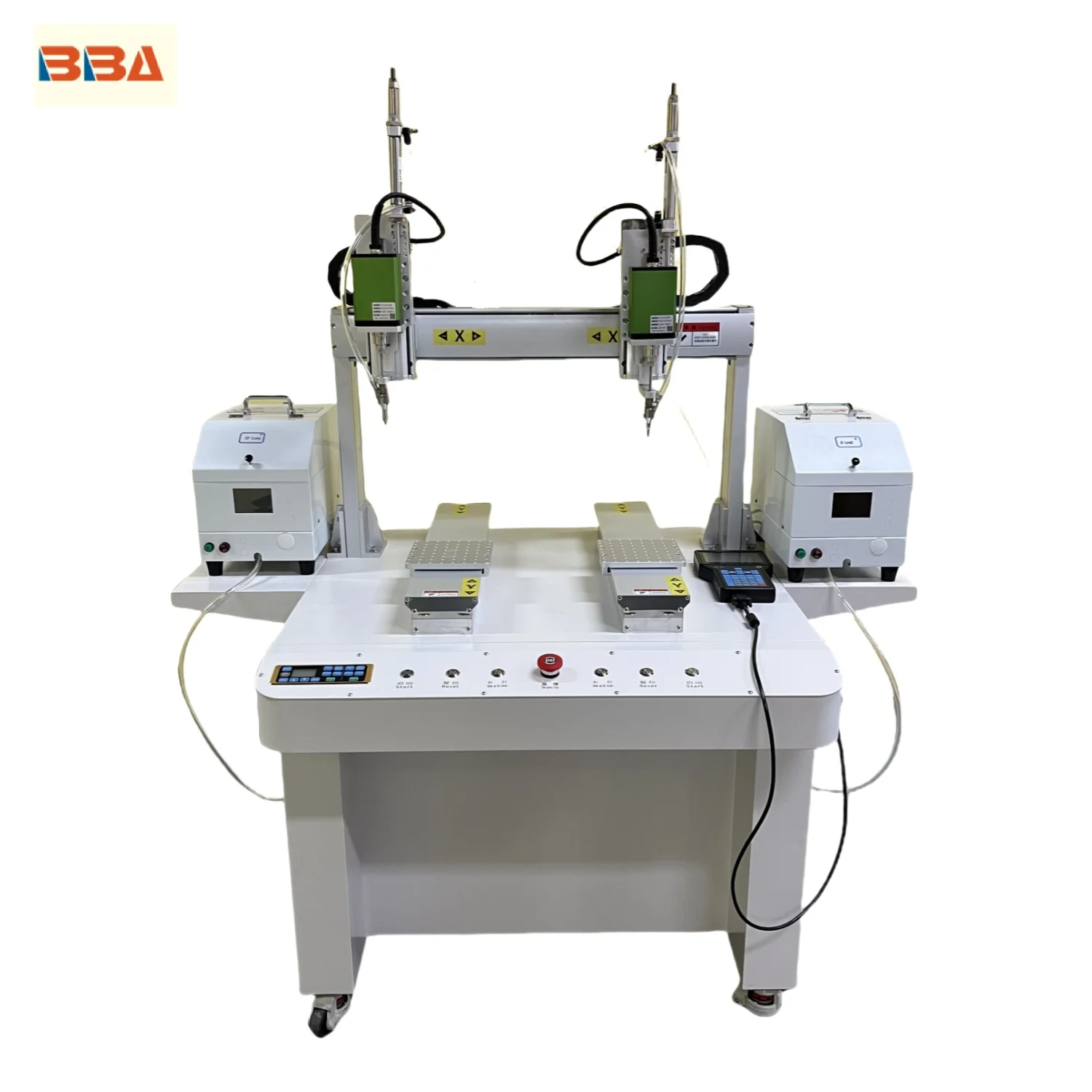 BBA-6441LS  Servo Motor Screwdriver Machine Double Driver Head Dual Work Table Feeding System Automatic Screw Fastening