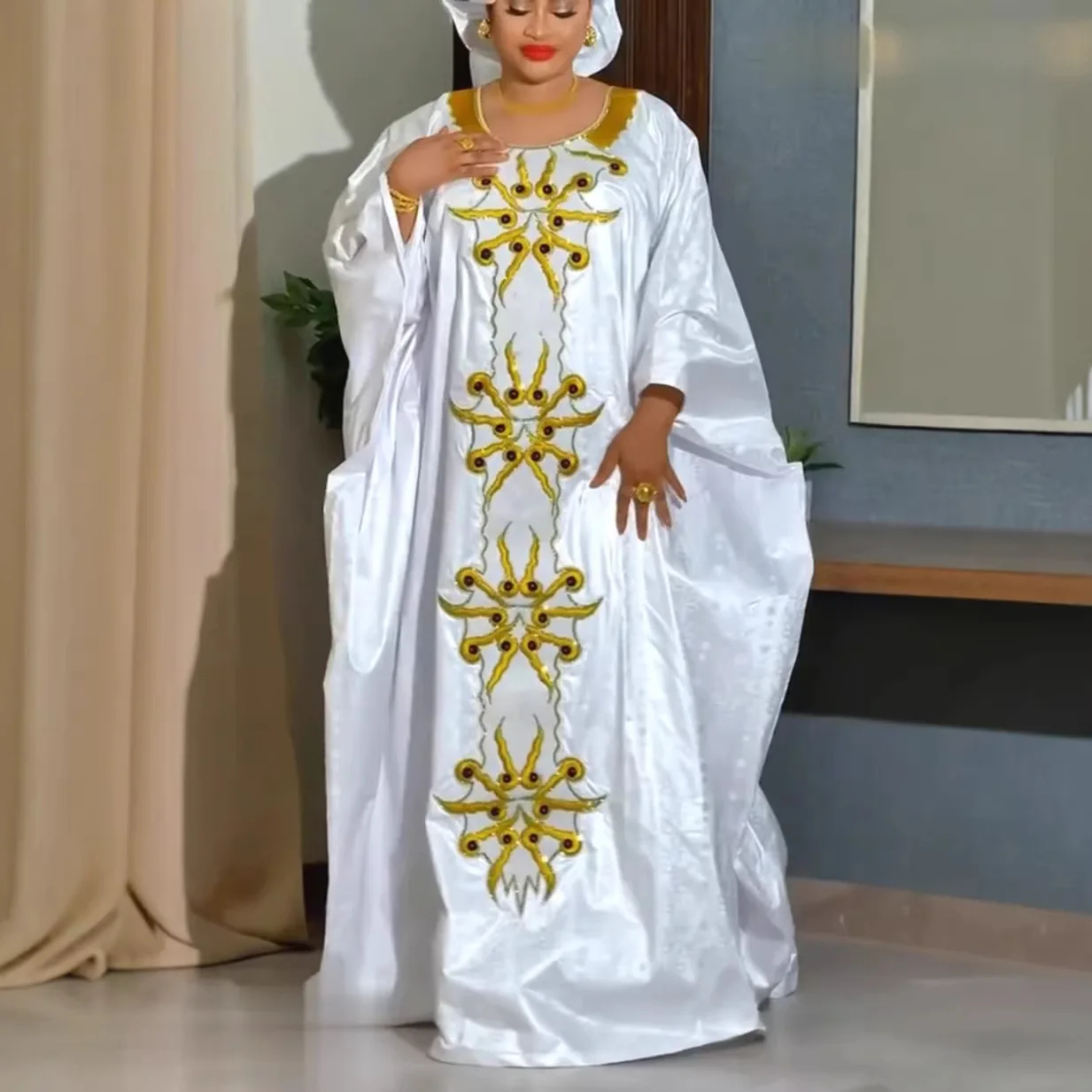 robe-abaya-africaine-brodee-pour-femmes-avec-hijab-grande-taille-elegante-pour-fete-ou-eglise-tenue-traditionnelle-africaine-ample-style-boubou