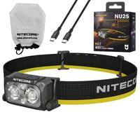 Original NITECORE NU25 MCT Upgraded 400Lumens Lightweight Headlight USB-C Rechargeable Beam Headlamp Lantern Built-in Battery