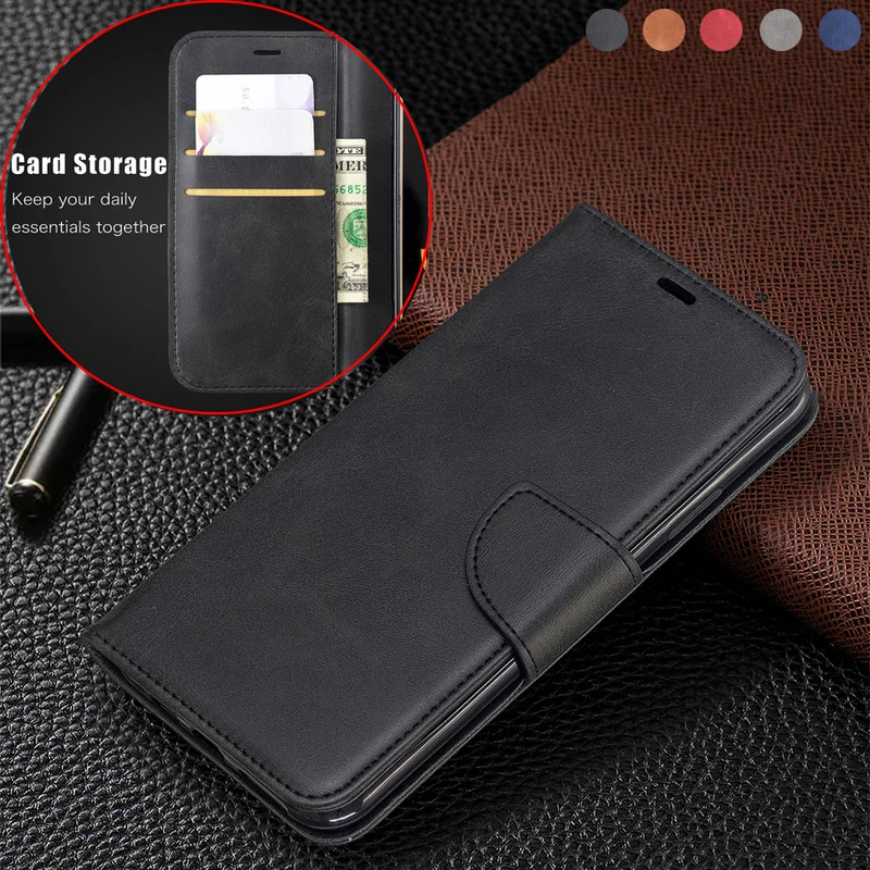 Skórzane etui z klapką z owczej skóry dla Xiaomi Redmi 12C 10C 9A 9C 9T Note 12S 12 Pro 11 Pro 10 Pro 9 Pro Poco X5 Pro F5 12T 11T