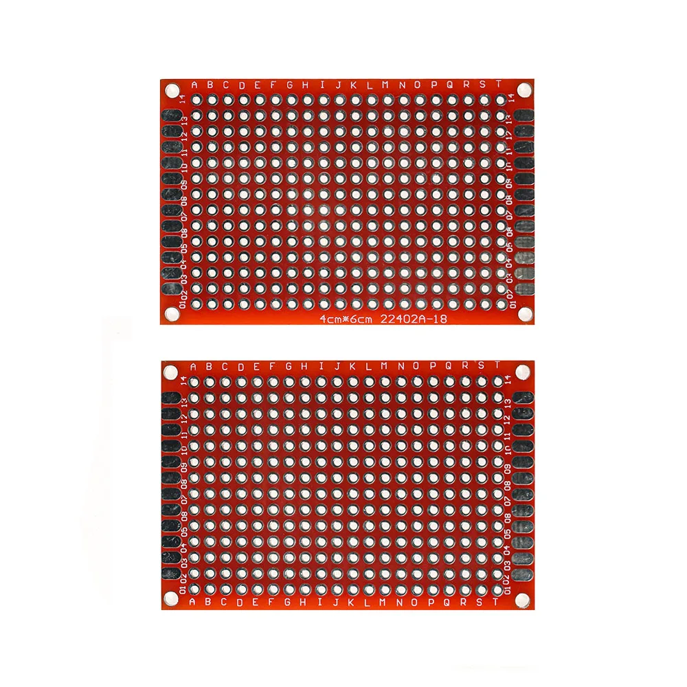5PCS 4x6cm  Diy Universal Printed Circuit Board PCB  Soldering Board 4*6cm Double Side Prototype Board  Red Breadboard