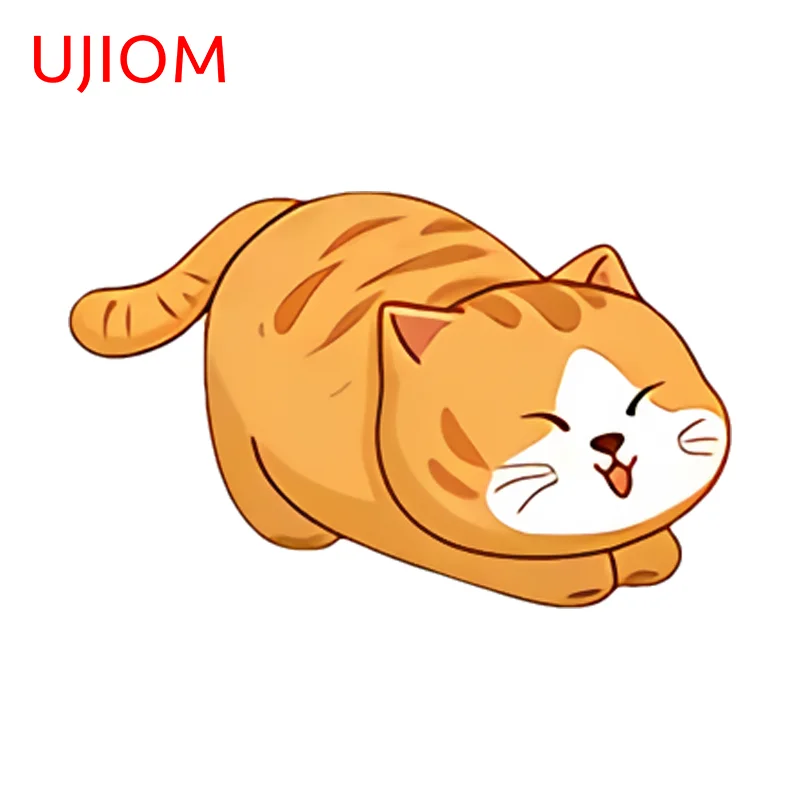 UJIOM Prone Posture Cat Wall Sticker Popular Funny Hot Selling Exclusive Design Adorable Decal Vinyl Computer Case Decor