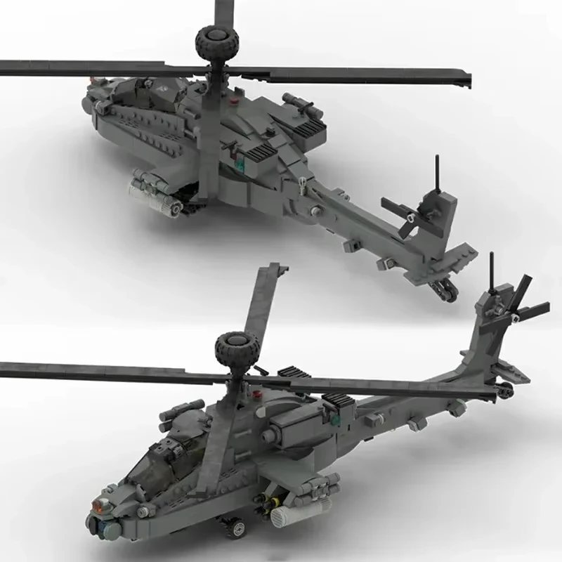 

Moc Military Boeing AH-64 Истребитель Apache | Масштабная модель 1:35, сборка своими руками, строительный блок, игрушка, детский подарок на день рождения