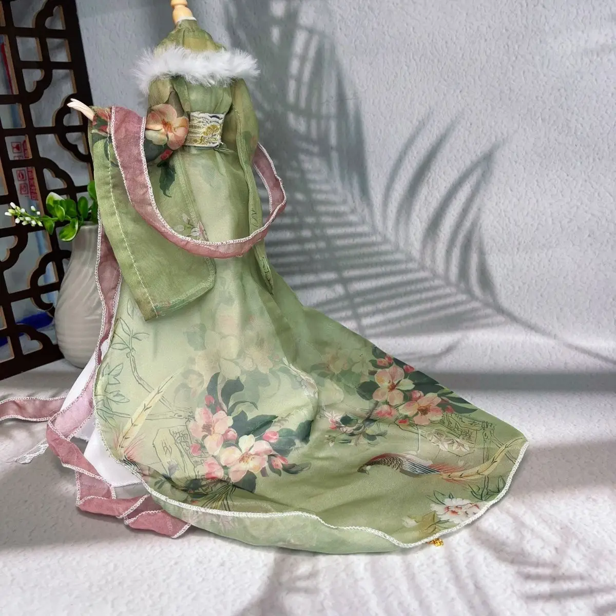 1/6 ملابس دمى دعوى ل 30 سنتيمتر Bjd دمية النمط القديم Hanfu فستان فتاة اللعب فستان اللعب منزل إكسسوارات دمي ، لا دمية
