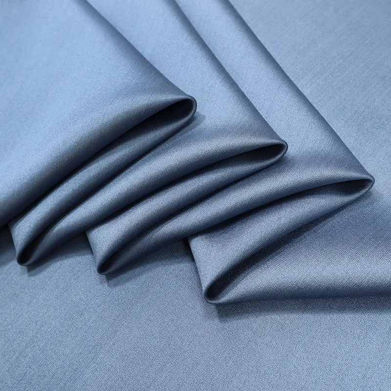 High Quality Luxury High-Precision Ultra-Fine-Meshed Thickening 38 Momme Heavy Silk Wool Twill Silk Fabric Gown Fabric