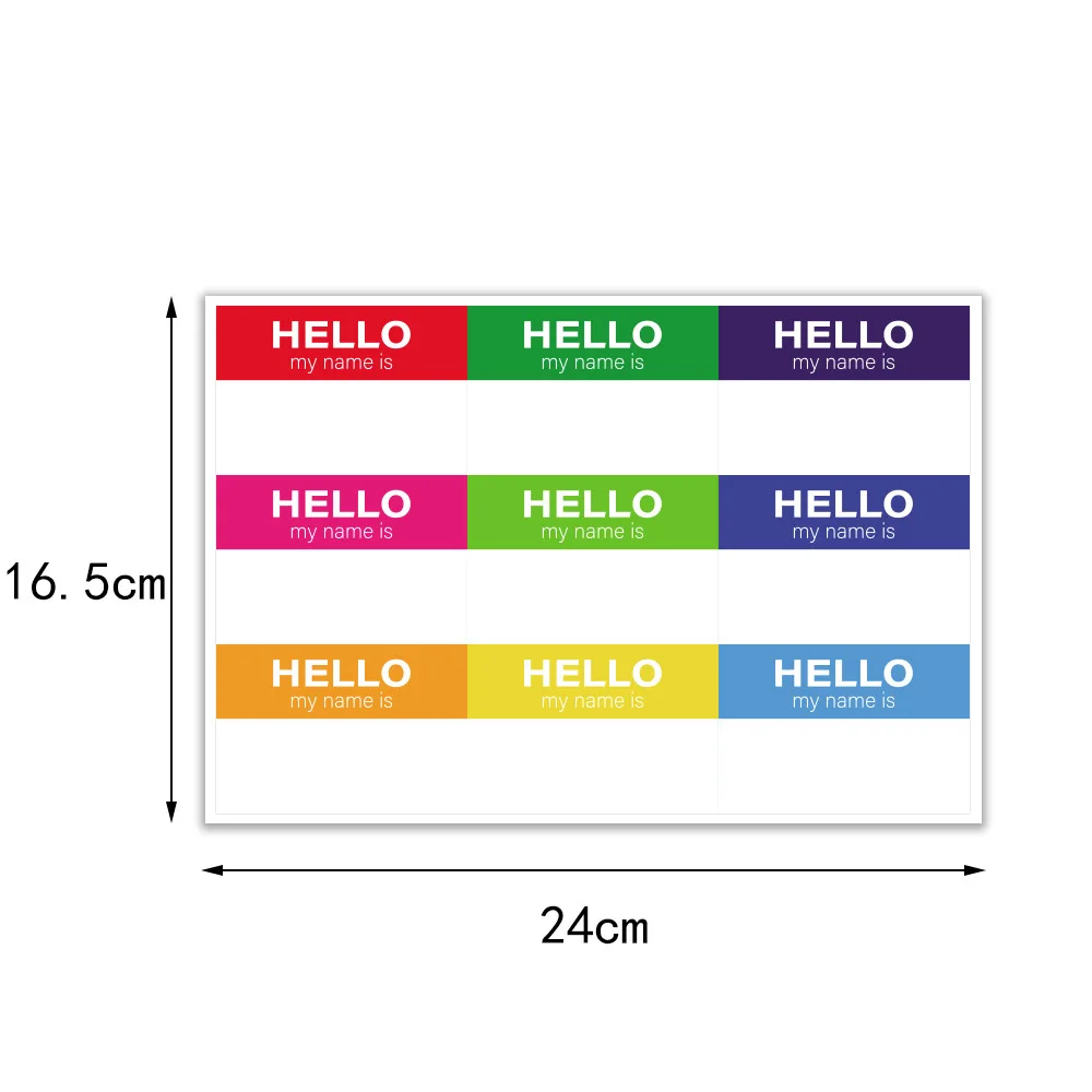 Name Label Stationery Name Tag Labels Hello My Name Is Stickers Newborn Baby Announcement Sticker for School Office Home